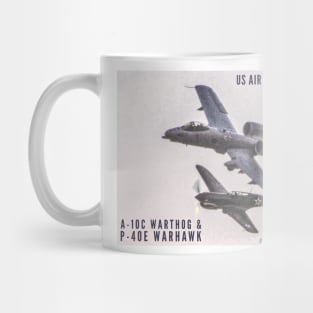 2-sided P-40 and A-10 muted-color Mug